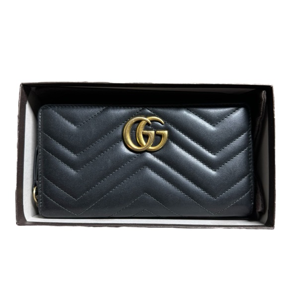 Gucci GG Marmont Zip Around Wallet with Box and Dust Bag - Picture 2 of 13